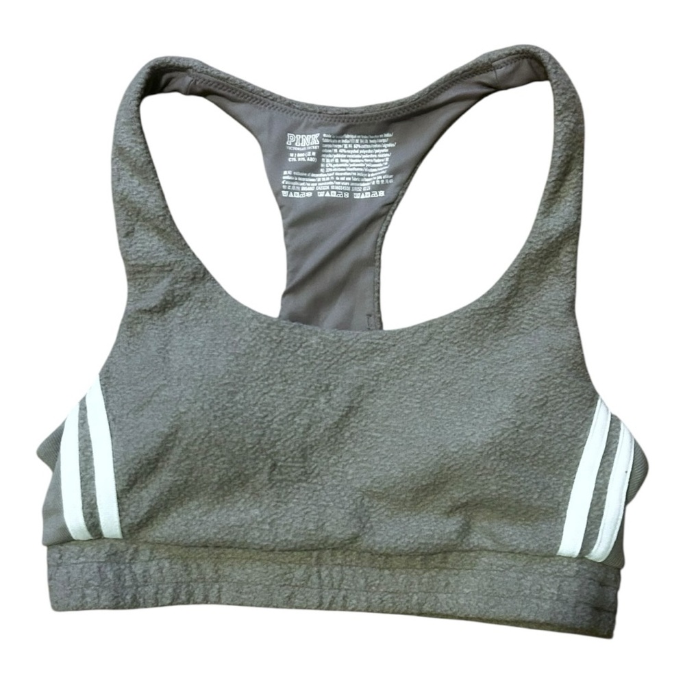 EUC Victoria’s Secret PINK Beige Fleece Sports Bra Medium